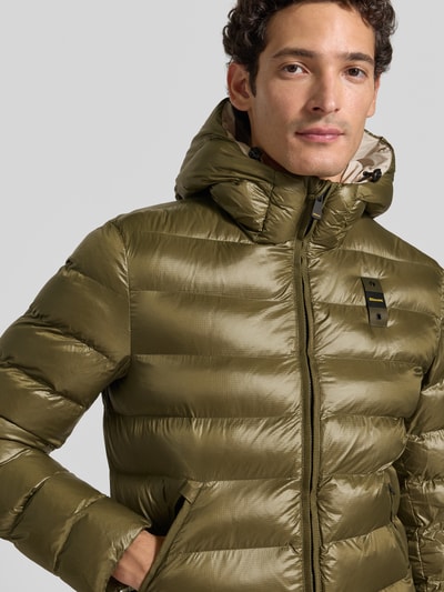 Blauer USA Steppjacke mit Zweiwege-Reißverschluss Modell 'ADAMS' Oliv 3