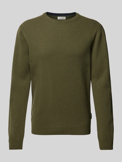 Casual Friday Strickpullover mit Strukturmuster Modell 'Karl' Dunkelgruen Melange 2