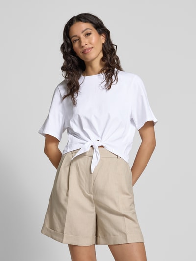 Rich & Royal Kort T-shirt met knoopdetail Wit - 4