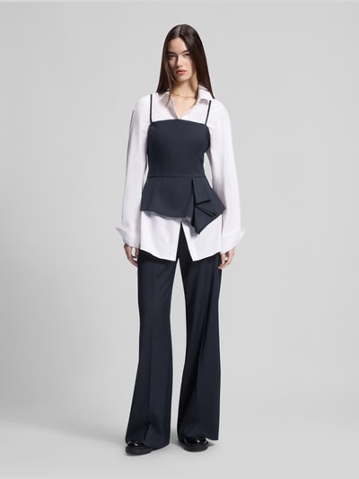 HUGO Top bluzkowy o kroju regular fit z cienkimi ramiączkami model 'CALITA' Granatowy 1