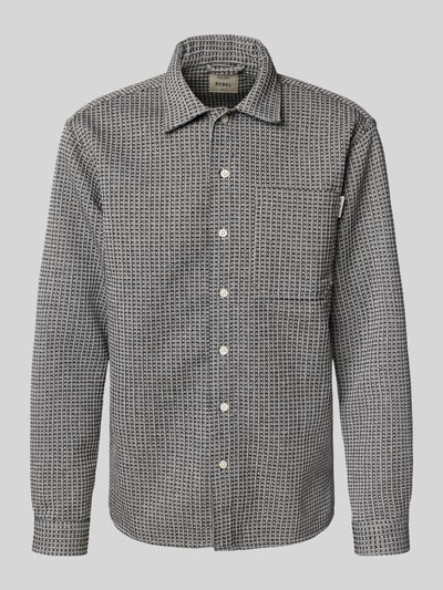 Redefined Rebel Regular Fit Hemdjacke mit Woll-Anteil und Label-Detail Modell 'Chen' Dunkelgrau Melange 2