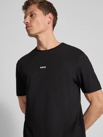 BOSS Orange T-shirt met labelprint Zwart - 3