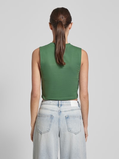 Jake*s Casual Tanktop in riblook Flessengroen - 5