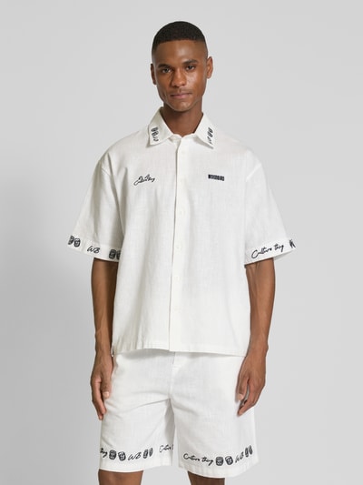 WOODBIRD Freizeithemd aus Leinen-Baumwoll-Mix Modell 'Wang' Offwhite 4