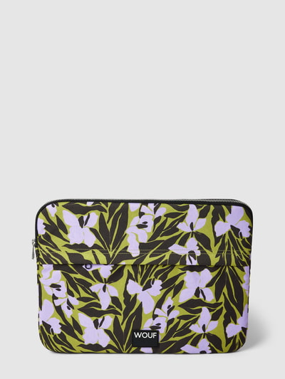 WOUF Laptoptas met all-over print, model 'Adri' Olijfgroen - 1