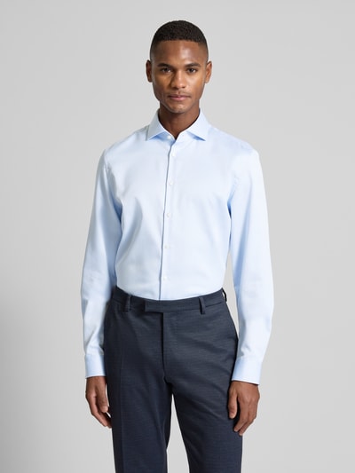 Jake*s Slim Fit Businesshemd mit extra langem Arm Hellblau 4