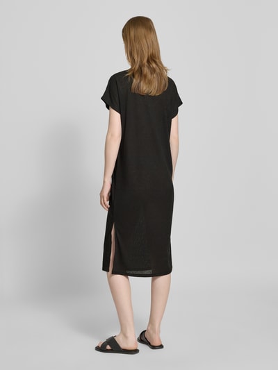 Soyaconcept Midikleid mit V-Ausschnitt Modell 'Delia' Black 5