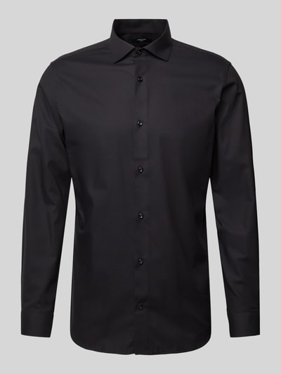 Jack & Jones Premium Slim fit vrijetijdsoverhemd met kentkraag, model 'PARKER' Zwart - 2