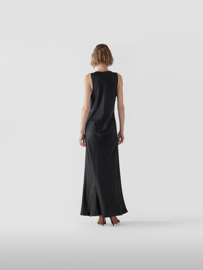 Sir Seidenkleid mit Gehschlitz Schwarz 5