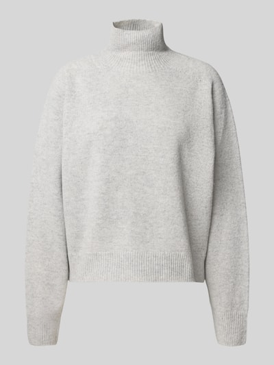 Drykorn Strickpullover mit Stehkragen Hellgrau Melange 2