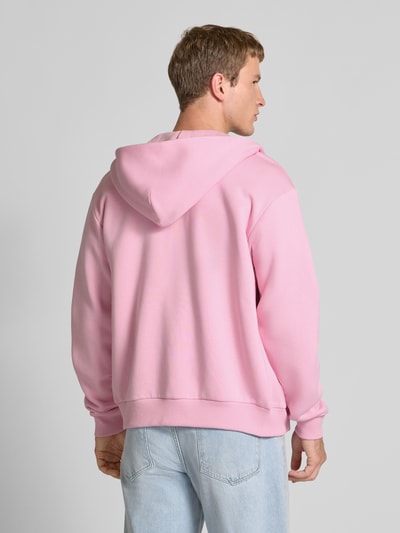REVIEW Regular fit sweatjack met logo-applicatie Roze - 5