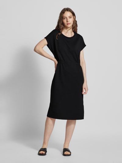 Soyaconcept Midi-jurk met kapmouwen, model 'Banu' Zwart - 4
