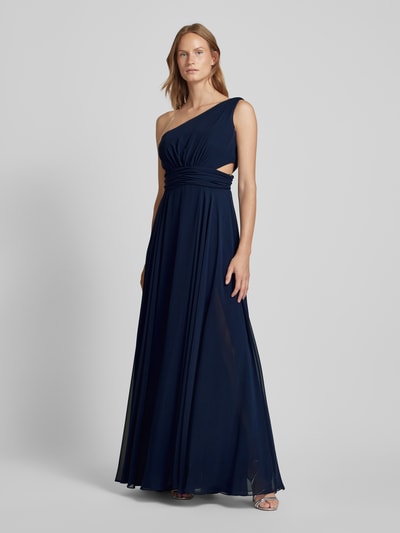 TROYDEN COLLECTION Avondjurk met one shoulder-band Donkerblauw - 1