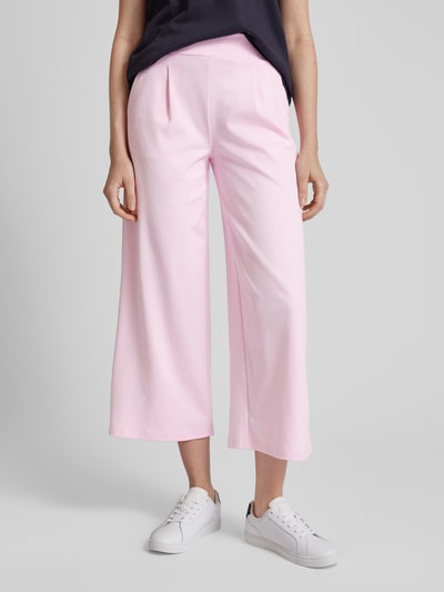 ICHI Wide Leg Stoffhose mit verkürztem Schnitt Modell 'Kate Sus' Rosa 4