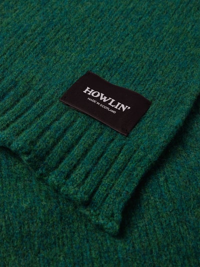 HOWLIN Schal aus Lammwolle mit Label-Detail Modell 'KINK JAMMY' Gruen 2