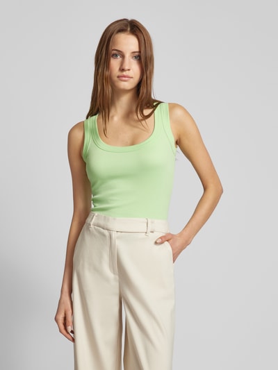 Marc Cain Tanktop in effen design met labeldetail Neon groen - 4