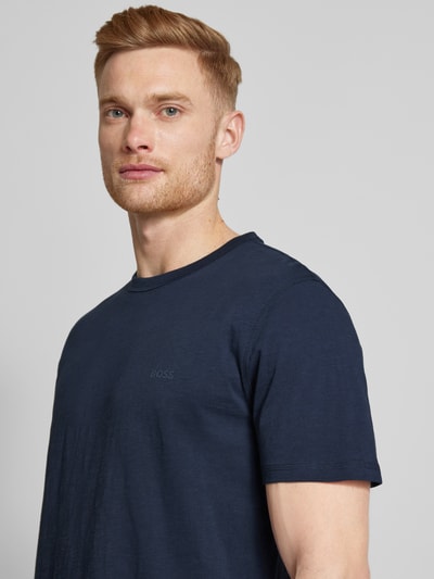 BOSS Orange T-Shirt in unifarbenem Design Modell 'Tegood' Marine 3