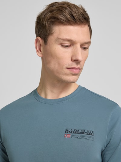 Napapijri T-Shirt mit Label-Print Modell 'KASBA' Eisblau 3