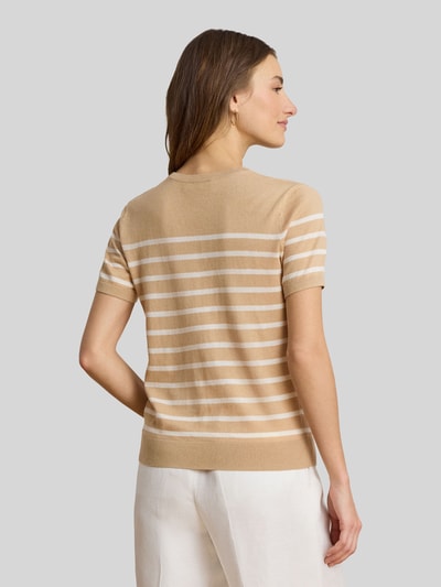 Lauren Ralph Lauren Regular Fit Pullover aus Baumwoll-Mix mit kurzen Ärmeln Apricot 5