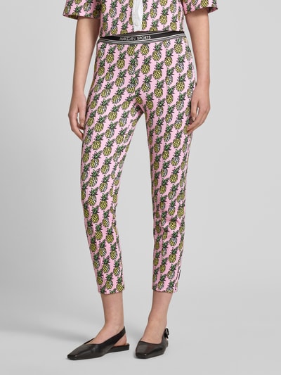 Marc Cain Slim fit stoffen broek met vaste persplooien Felroze - 4