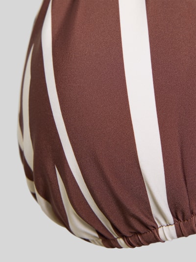 Produktfoto, Bikini-Oberteil mit Schnürung Modell 'COASTLINE' von Seafolly, materiał z domieszką stretchu, wzór w brązowe i białe paski, Multi Fit