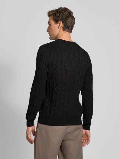 Christian Berg Men Gebreide pullover met ronde hals Zwart - 5