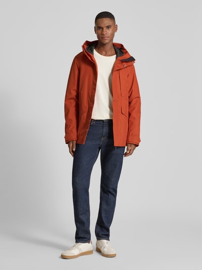 Didriksons Jack met labeldetail, model 'ADAM' Roestrood - 1