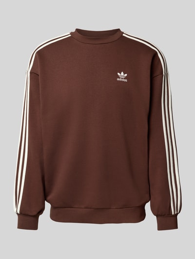 adidas Originals Bluza o kroju oversized z wyhaftowanym logo Ciemnobrązowy 2
