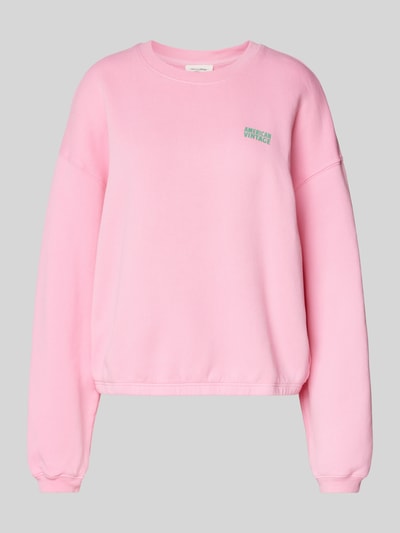 American Vintage Sweatshirt mit Label-Print Modell 'IZUBIRD' Rosa 1