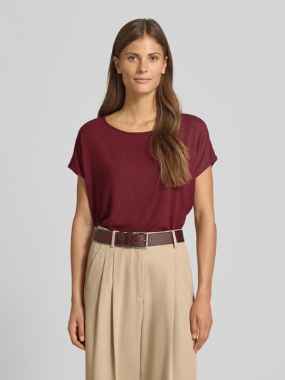 s.Oliver RED LABEL Loose fit T-shirt van viscosemix Bordeaux - 4
