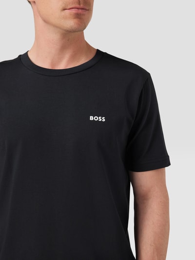 BOSS Green T-Shirt mit Logo-Print Modell 'Tee' Dunkelblau 3