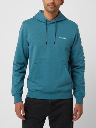 CK Calvin Klein Hoodie met logoprints Petrol - 4