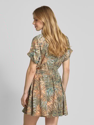 Apricot Sukienka mini z kołnierzem z lamówką Khaki 5