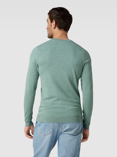 MCNEAL Gebreide pullover van viscosemix met ronde hals Lichtturquoise gemêleerd - 5