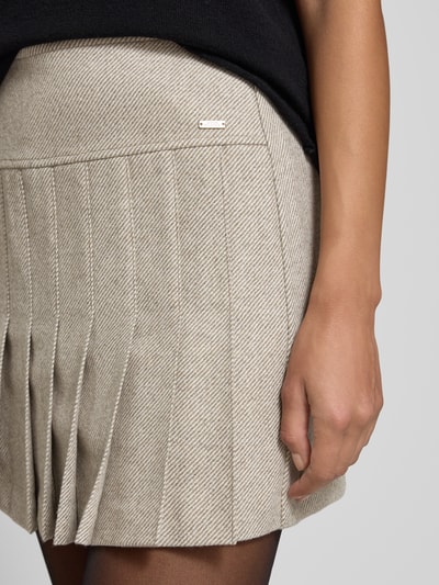 ARMANI EXCHANGE Faltenrock mit Label-Detail Mittelbraun 3