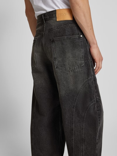 REVIEW Baggy Fit Jeans mit 5-Pocket-Design Black 3