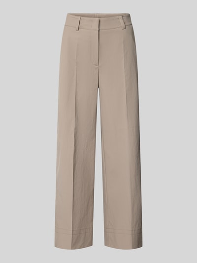 Produktfoto, Stoffhose mit Eingrifftaschen Modell 'CARA' von Cambio in Beige, Wide-Fit, Haken- und Reißverschluss, Bügelfalte, Größe 36