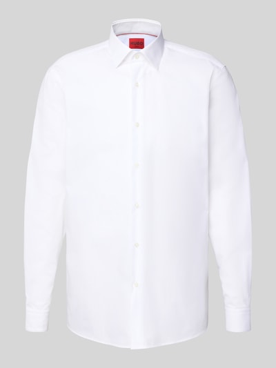 HUGO Modern Fit Business-Hemd mit Knopfleiste Modell 'Valerio' Weiss 2