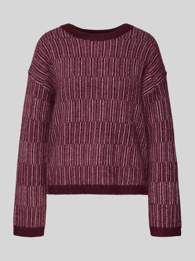 Selected Femme Relaxed Fit Pullover aus Woll-Mix mit Alpaka-Anteil Modell 'FALVA' Bordeaux 2