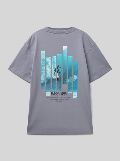 Tom Tailor Oversized T-shirt van puur katoen Middengrijs - 3