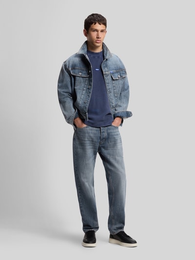 HUGO Blue Regular Fit Sweatshirt aus reiner Baumwolle Modell 'Nistrico' Marine 1