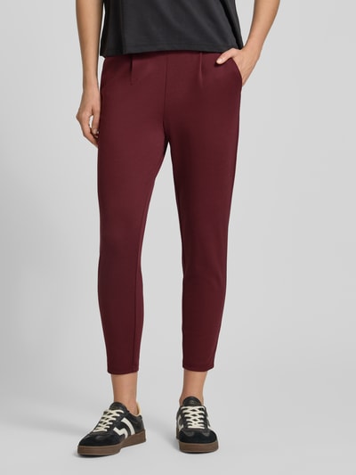 ICHI Spodnie dresowe z elastycznym pasem model ‘KATE’ Bordowy 4