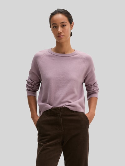 Marc O'Polo Sweter z wełny z raglanowymi rękawami Fiołkoworóżowy 4