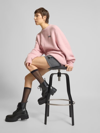 ROTATE Oversized Pullover mit Label-Detail Rosa 3