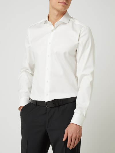 Eterna Slim fit zakelijk overhemd van katoen Ecru - 4