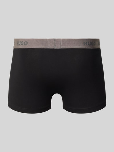 HUGO Obcisłe bokserki o kroju regular fit z mieszanki bawełny w zestawie 3 szt. Czarny 3