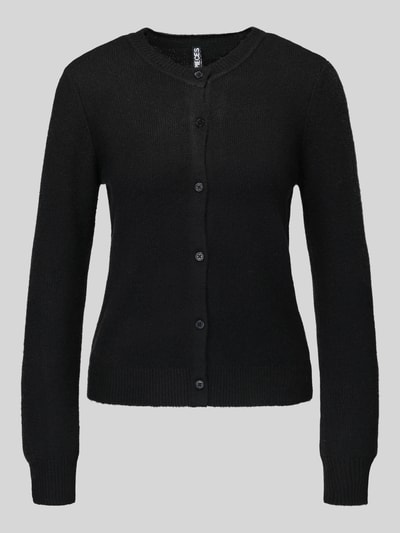 PIECES regular fit gebreid jack met wol model 'MALOU' BLACK - 2