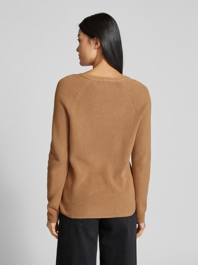 Tommy Hilfiger Strickpullover mit V-Ausschnitt Camel 5