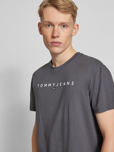 Tommy Jeans T-Shirt mit Label-Print Black 3