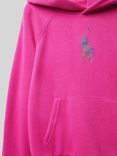 Polo Ralph Lauren Teens Hoodie mit Label-Stitching Pink 2